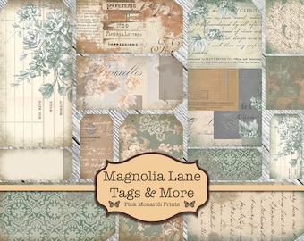 Magnolia Lane Junk Journal, Junk Journal Kit, Junk Journal Printable, Digital Journal Kits, Junk Journal Tags, Junk Journaling Cards, Best