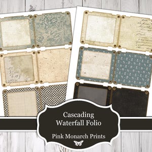 Cascading Waterfall Folio, Printable Paper Craft, July 2026 Gold Project (Digital Download) image 3