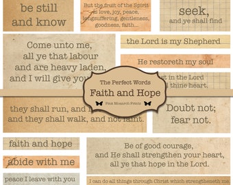 Words Junk Journals,  Embellishments for Junk Journals, Printable Words, Junk Journaling Scriptures, Inspirational Words, Inspiring Quotes
