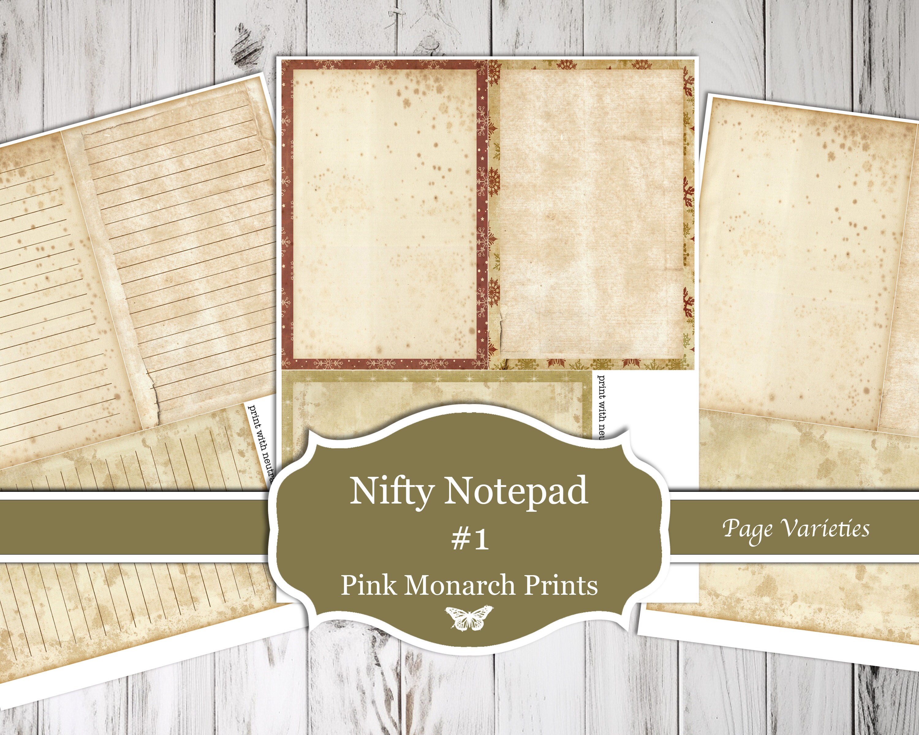 Nifty Notepad 1, Travel Sized Journal With Embellishments, Junk Journal ...