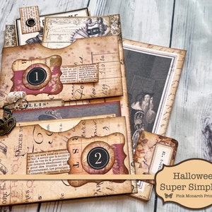 Halloween Super Simples 5, Junk Journal Kit, Junk Journal, Folio, Junk Journaling Ephemera, Halloween Junk Journal, Halloween Digital Kit