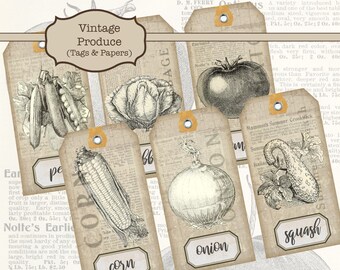 Garden Book Pages, Vintage Garden Printable, Digital Garden Ephemera, Junk Journal Tags, Garden Journal Tags, Junk Journaling Ephemera, Best