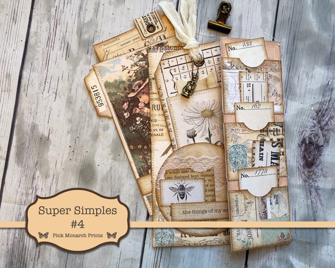 Super Simples 4, Junk Journal Kit, Digital Junk Journal