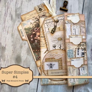 Handmade Junk Journal Pockets. 10 Pack. Junk Journal Supplies