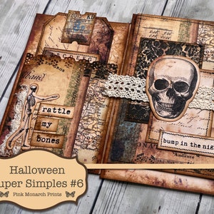 Halloween Super Simples 6, Junk Journal Kit, Junk Journal, Folio, Junk Journaling Ephemera, Halloween Junk Journal, Halloween Digital Kit