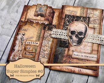 Halloween Super Simples 6, Junk Journal Kit, Junk Journal, Folio, Junk Journaling Ephemera, Halloween Junk Journal, Halloween Digital Kit