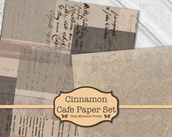 ジャンク ジャーナル ペーパー、ジャンク ジャーナル キット、シナモン