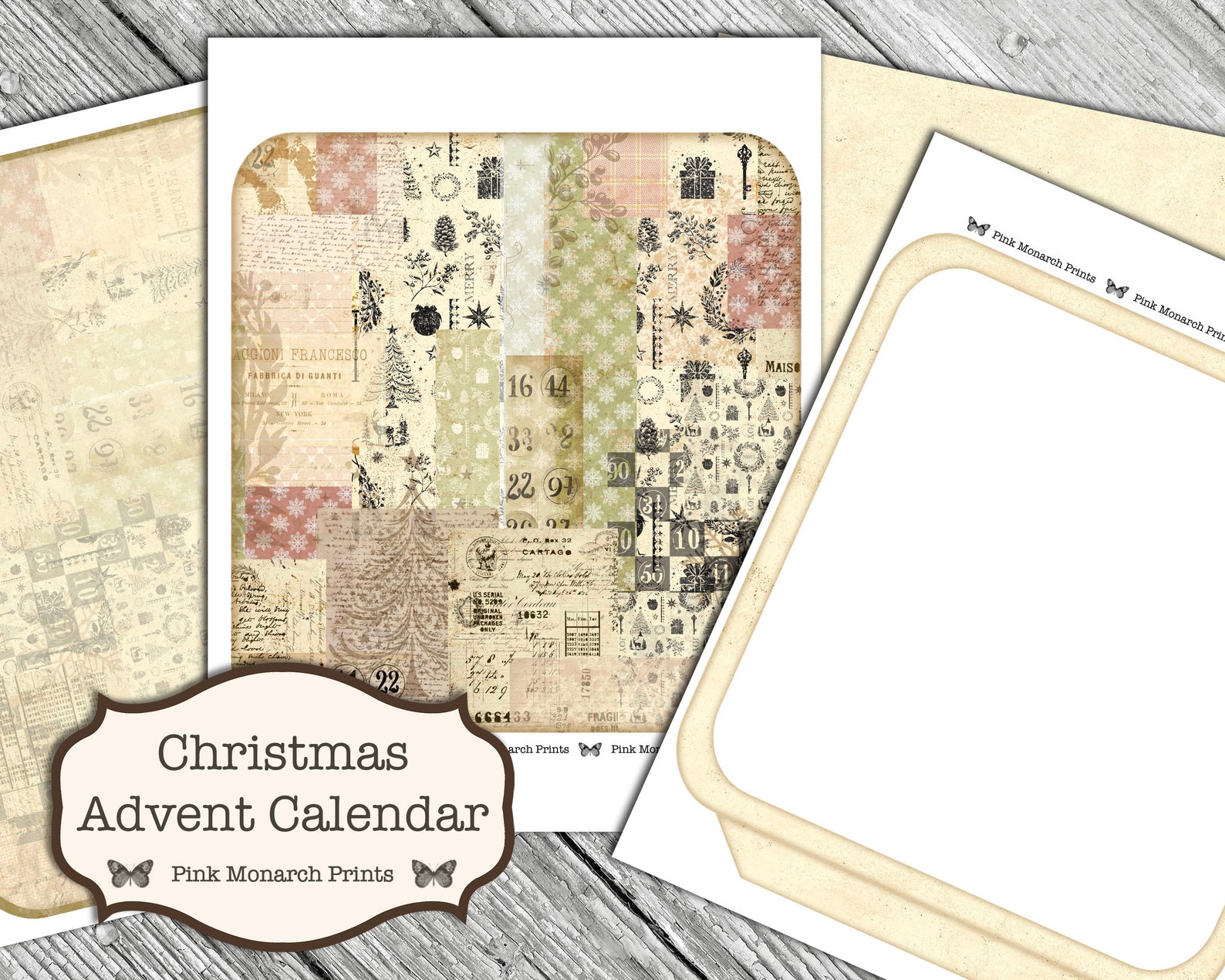 Printable Christmas Advent Calendar, Printable Papers, November ...