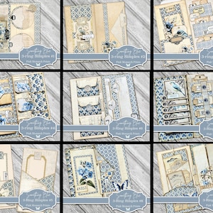 Something Blue COMPLETE COLLECTION 1-10-- 3-Ring Super Simple, Folio, Junk Journal, Digital, Printable, Junk Journaling Supplies