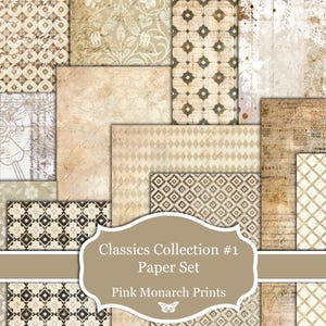 Classics Collection #1, Digitaal, Junk Journal Kit, Junk Journal, Junk Journaling, Digitale Papers, Afdrukbaar, Steampunk, Grungy, Industrieel