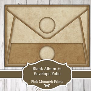 Blank Album #1 Envelope Folio, April 2025 Gold Project, Digital Junk Journal, Printable, Junk Journal Folio, Junk Journal Kit, Folio