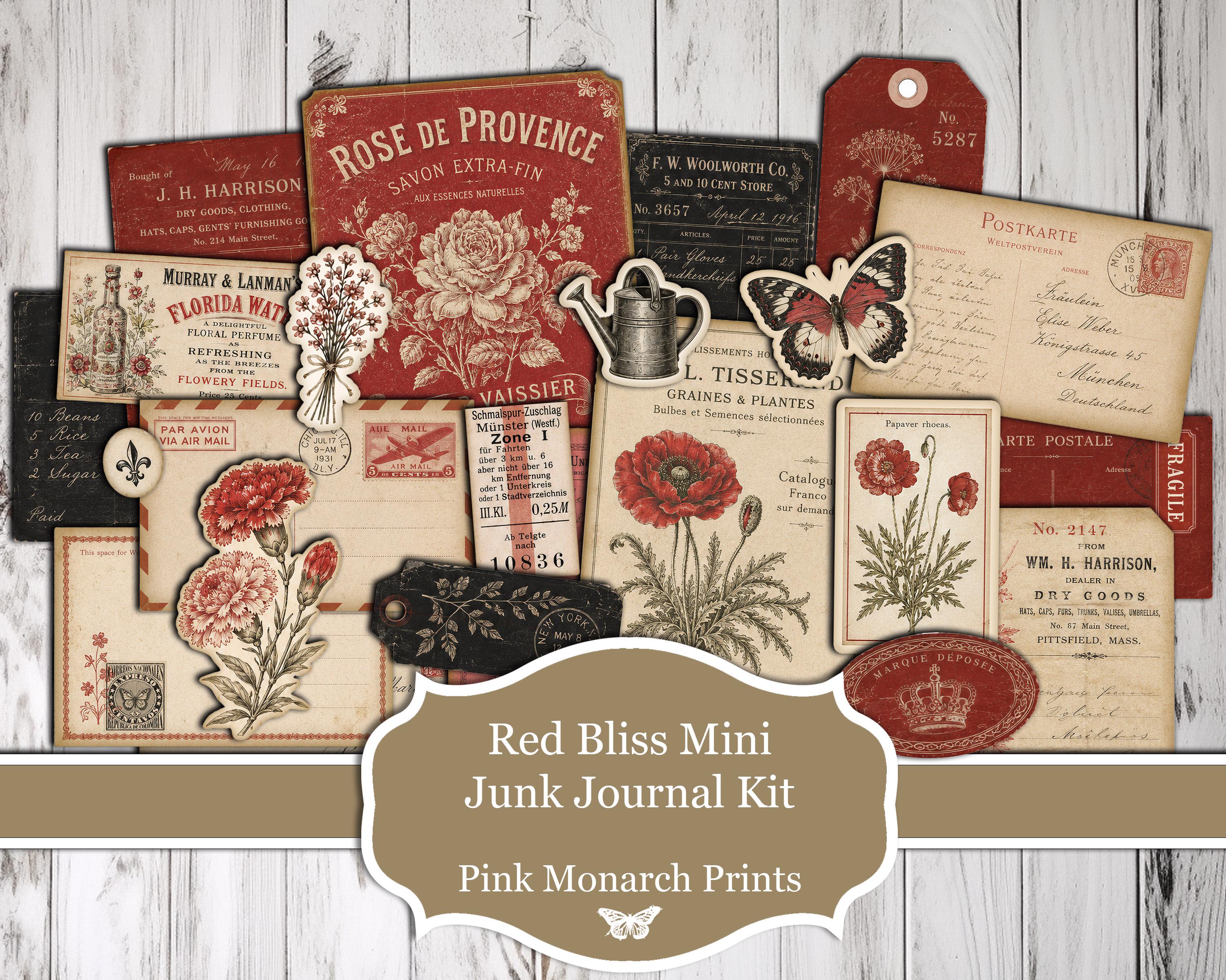 Junk Journal Template - Etsy