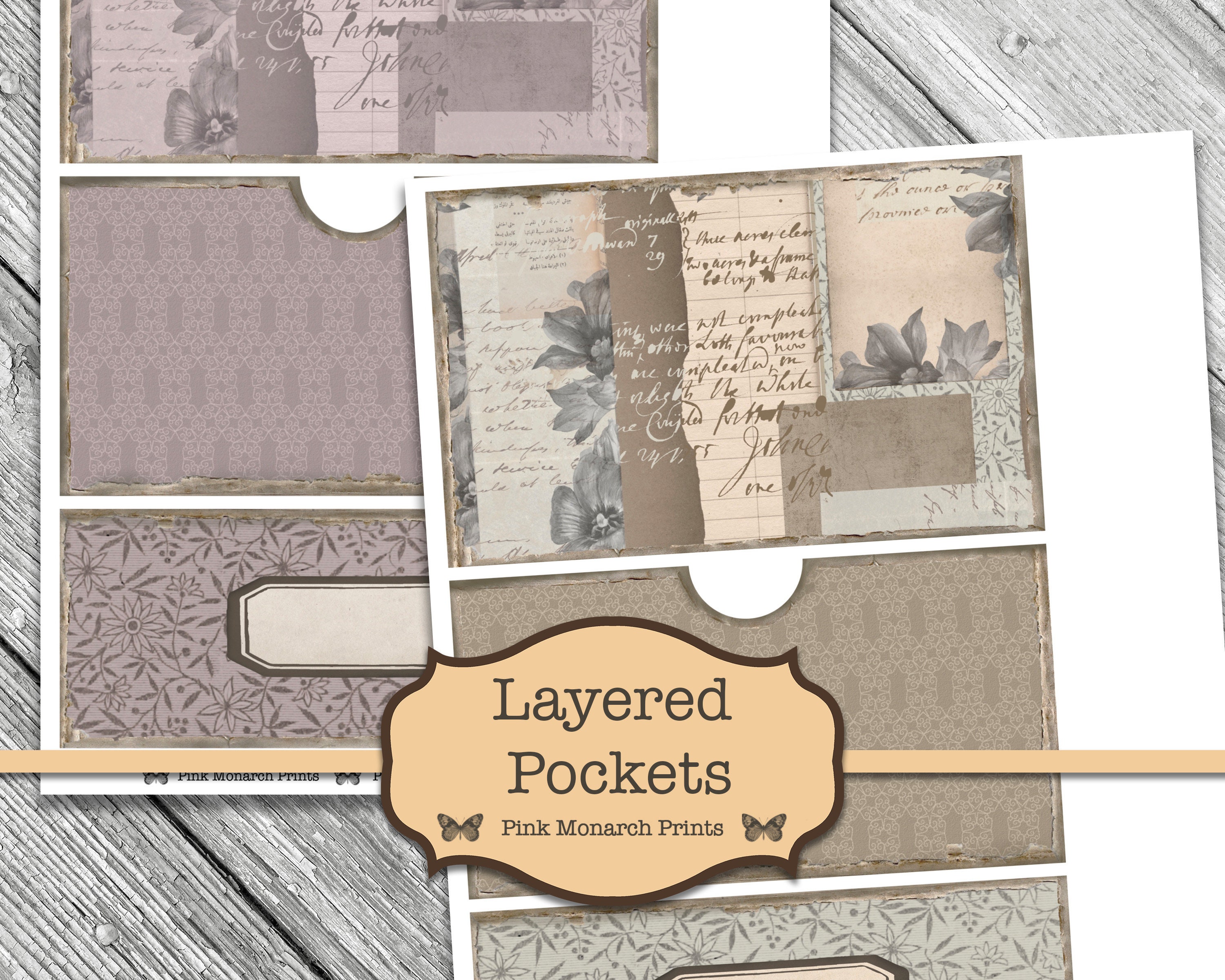 Junk Journal, Shabby Chic, Junk Journal Kit, Junk Journal Pockets, Junk ...