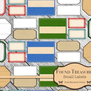 Found Treasure Labels, Junk Journal Supplies, Vintage Ephemera, Junk ...