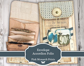 Envelope Accordion Folio, DIY Paper Craft, Template, Gold Project February 2026
