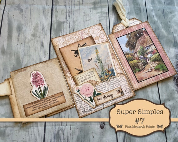 Super Simples 7, Junk Journal Kit, Digital Junk Journal, Junk Journaling  Ephemera, Floral Junk Journal, Junk Journaling Kit, Tags, Pockets 