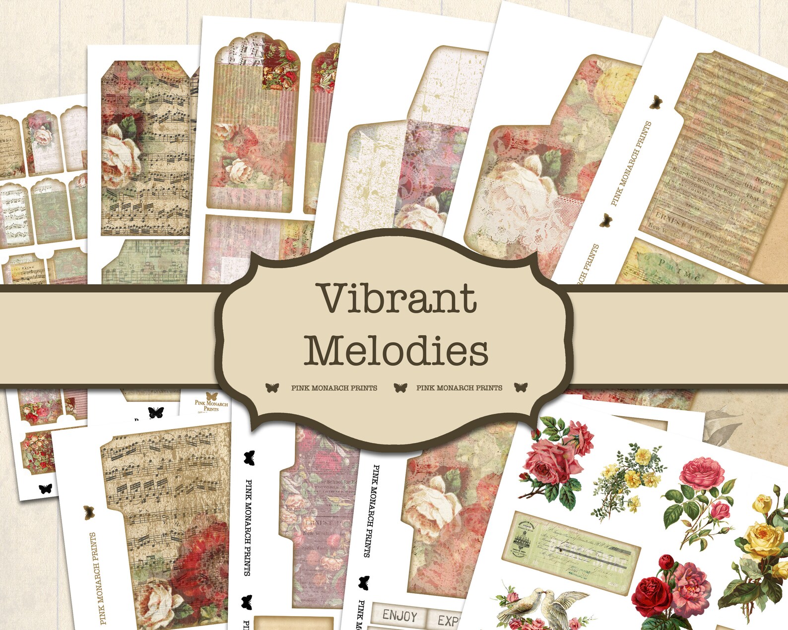 Junk Journal Digital Kits, Junk Journal Kits, Junk Journal Garden