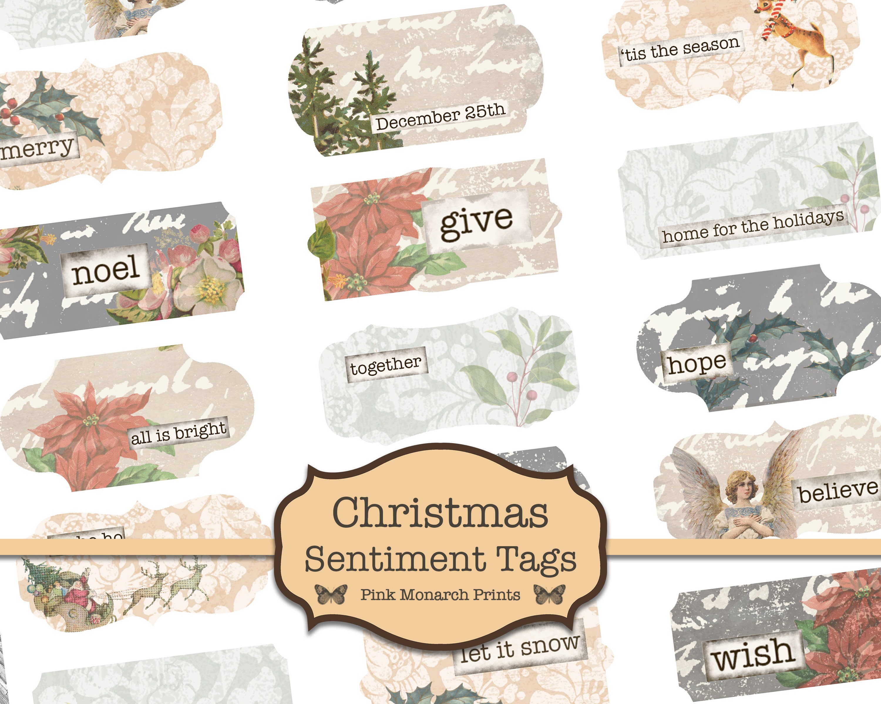 Christmas labels in word