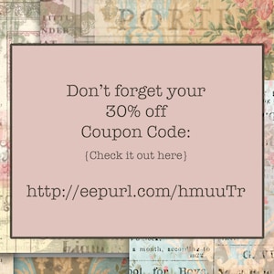Puede incluir: Un gr&aacute;fico rectangular rosa y marr&oacute;n con el texto "No te olvides de tu c&oacute;digo de cup&oacute;n del 30%: {Compru&eacute;balo aqu&iacute;} http://eepurl.com/hmuuTr"