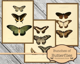 Junk Journaling Kit, Junk Journal Butterflies, Junk Journaling Butterly Ephemera,  Printable Ephemera, Butterfly Ephemera, Butterfly Tags