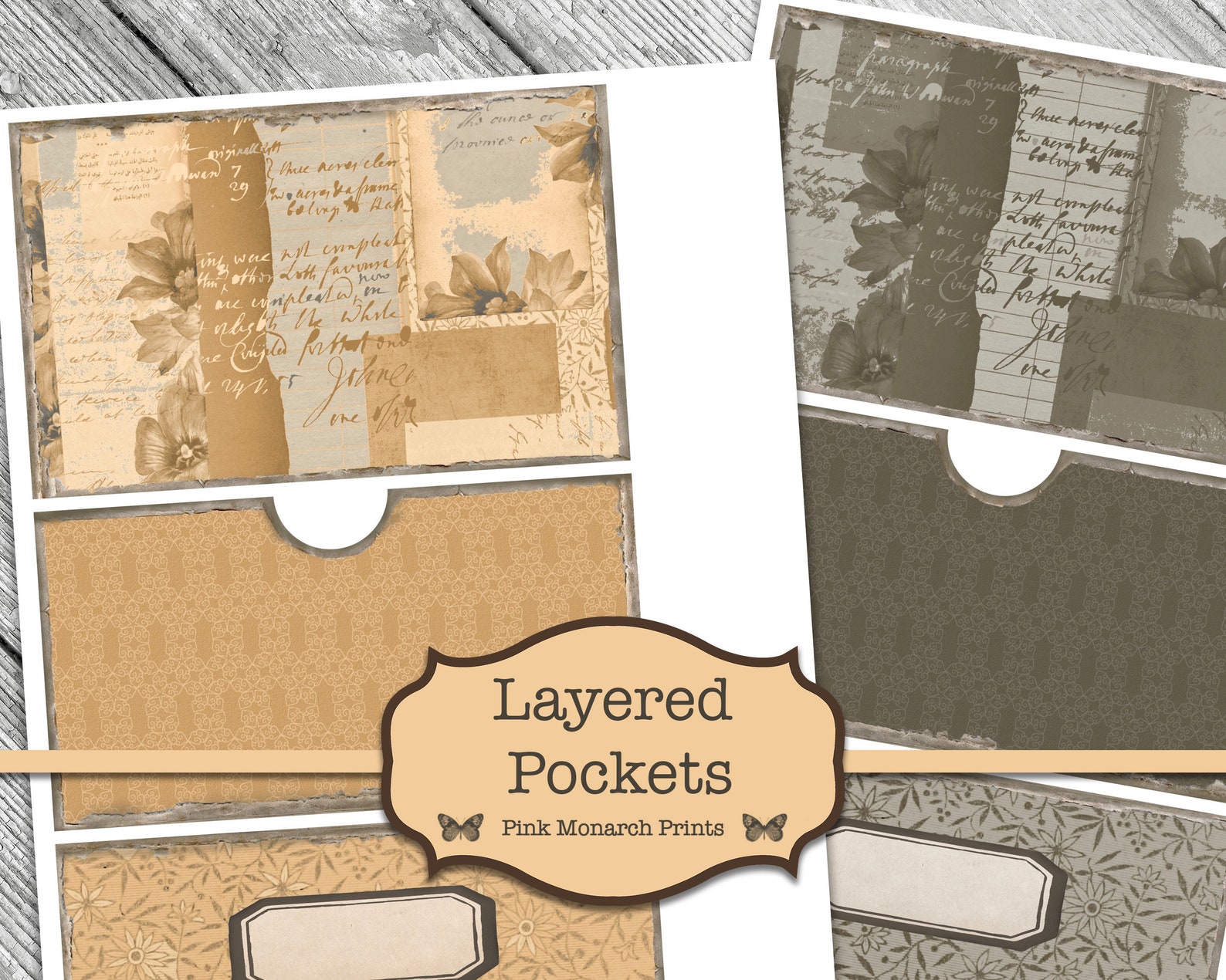 Junk Journal, Shabby Chic, Junk Journal Kit, Junk Journal Pockets, Junk ...