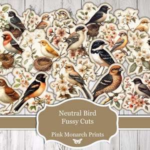 Neutraler Vogel Fussy Schnitt, Freebie für Plan-Abonnenten, Vogel Fussy Schnitt, Vogel Junk Journal, Vogel Fussy Schnitt, Vogel Digital, Vogel Junk Journalin