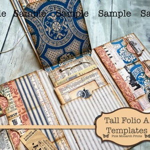 Tall Folio A Template, Junk Journal Kit, Digital Junk Journal, Junk Journaling Class, Junk Journal Folio, Junk Journaling, Journal Digital