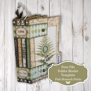 Fern File Folder Binder Template (Digital Product) April 2026 Gold