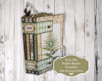 Fern File Folder Binder Template (Digital Product) April 2026 Gold