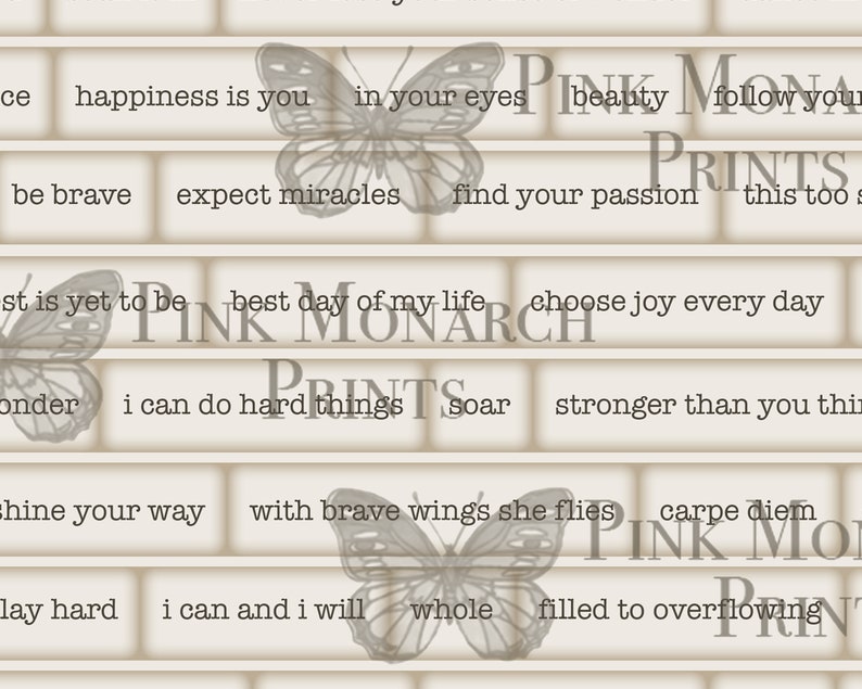 Digital Inspirational Words, Embellishments for Junk Journals, Printable Junk Journaling Words, Collage Ephemera, Vintage Words Quotes, image 5