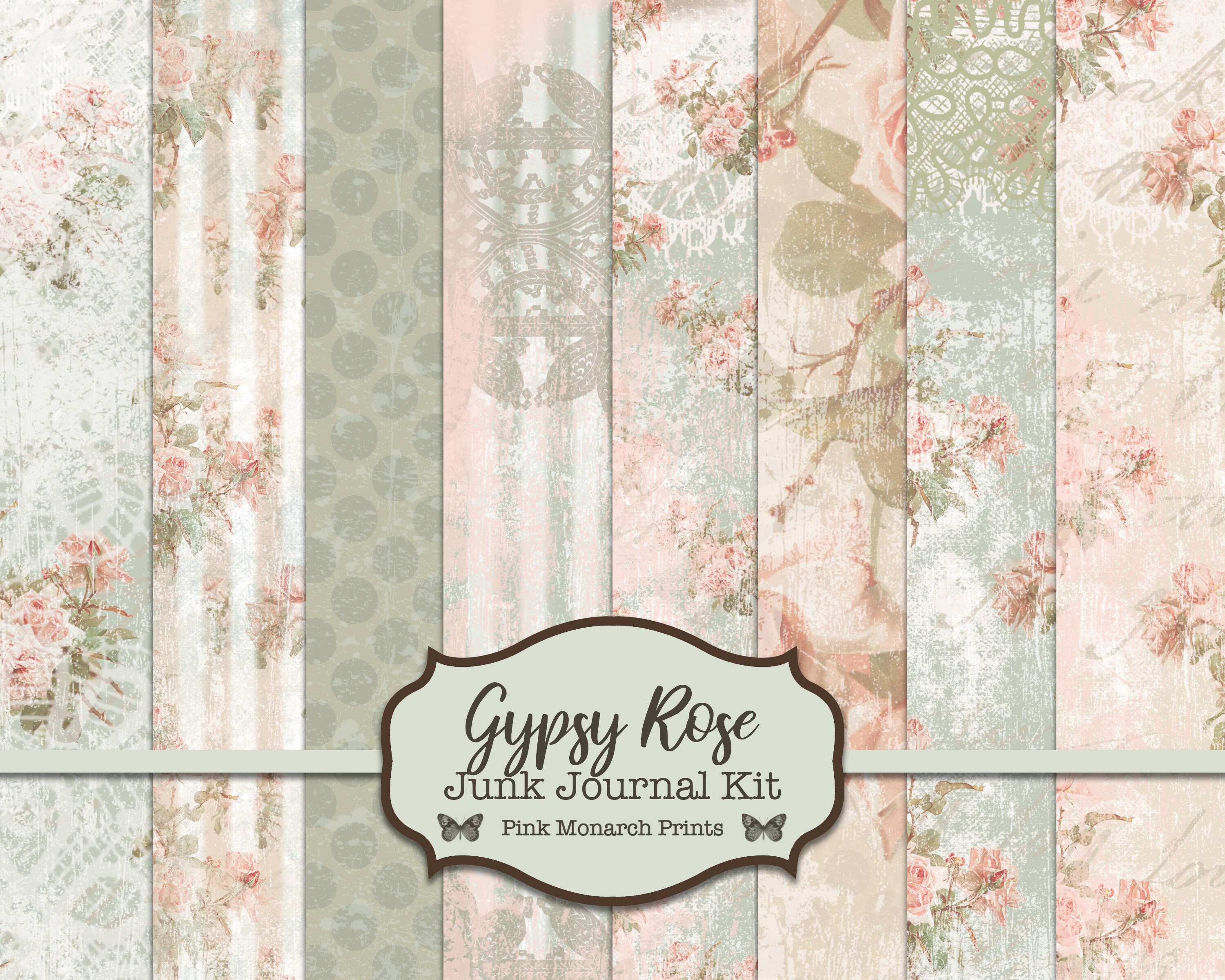 Junk Journal Digital Kits Junk Journal Kits Gypsy Rose Junk Etsy