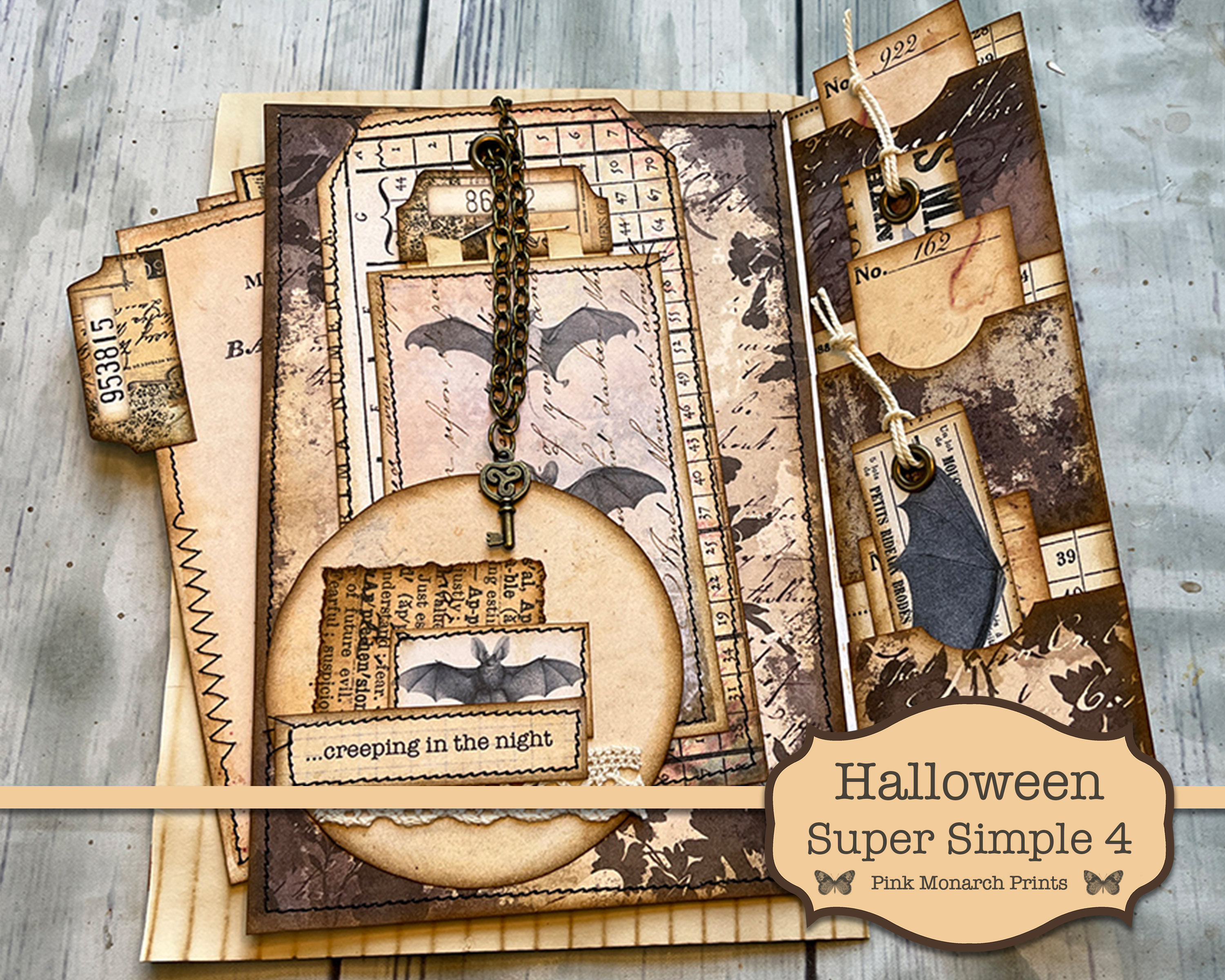 Halloween Super Simples 4, Junk Journal Kit, Junk Journal, Folio, Junk Journaling Ephemera, Halloween Junk Journal, Halloween Digital Kit