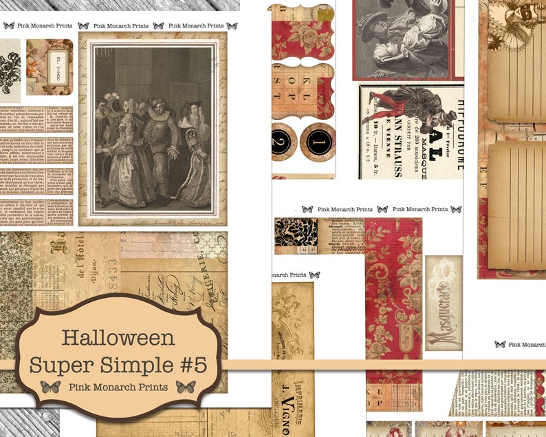 Halloween Super Simples 5, Junk Journal Kit, Junk Journal, Folio, Junk ...