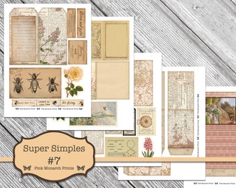 Super Simples 7、ジャンクジャーナルキット、デジタルジャンク