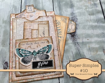 Super Simples 10, Junk Journal Kit, Digital Junk Journal, Junk Journaling Ephemera, Floral Junk Journal, Simple Junk Journaling Kit, Tags!
