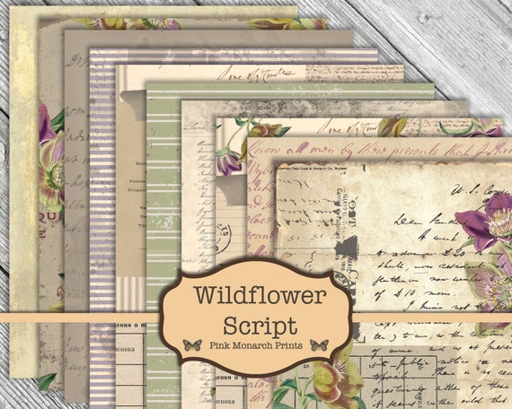 Buy Lined Vintage Paper for Junk Journals, Journaling Digital Kit