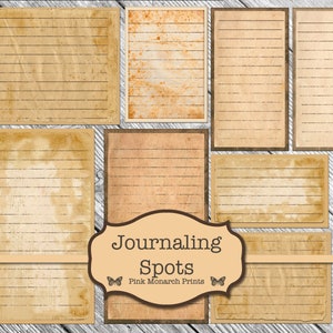 Journaling Spots, Junk Journal Kit, Junk Journaling Digitals, Lined Journaling Tags, Junk Journaling Tag, Junk Journal Ephemera, Embellish