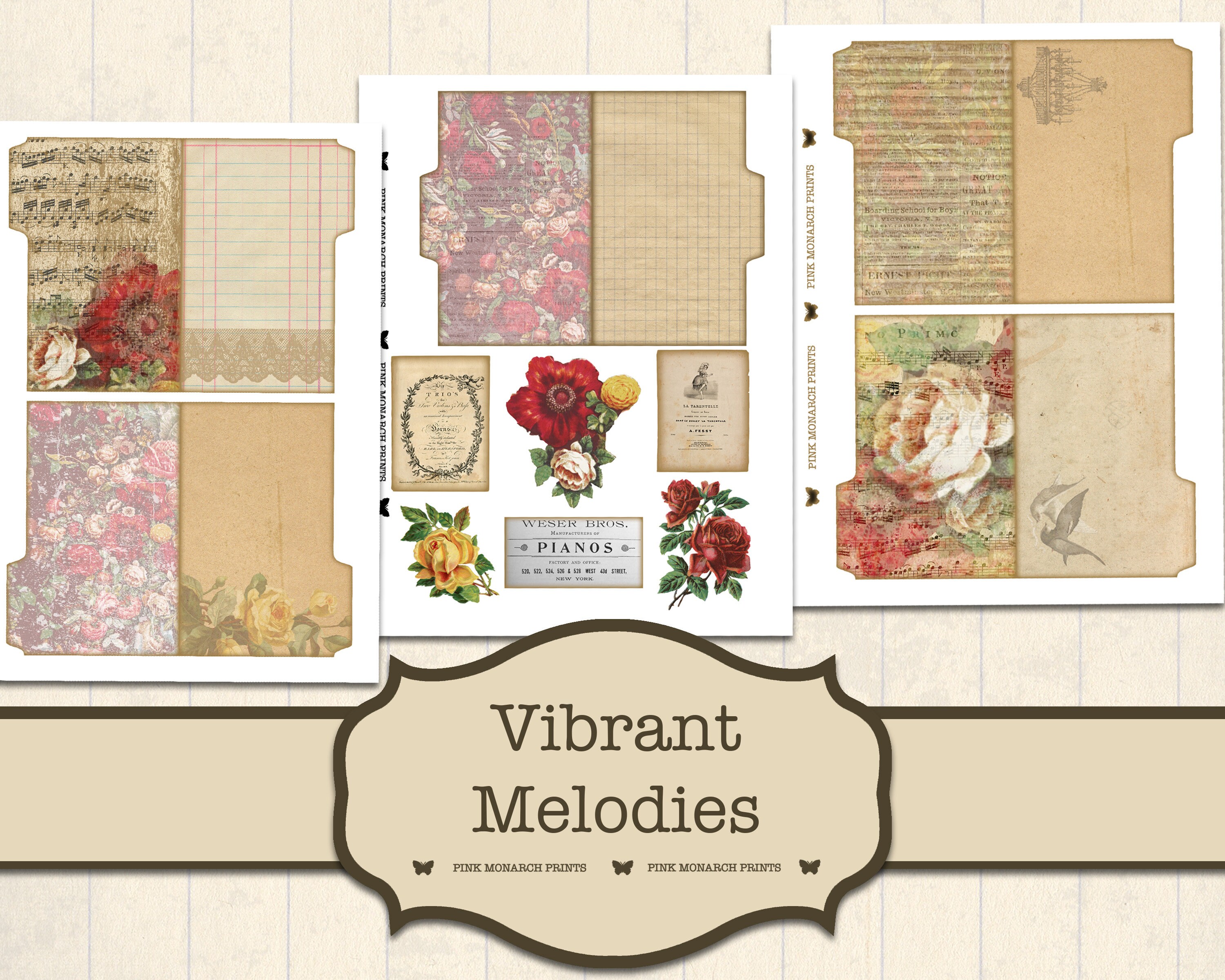 Junk Journal Digital Kits Junk Journal Kits Junk Journal Etsy