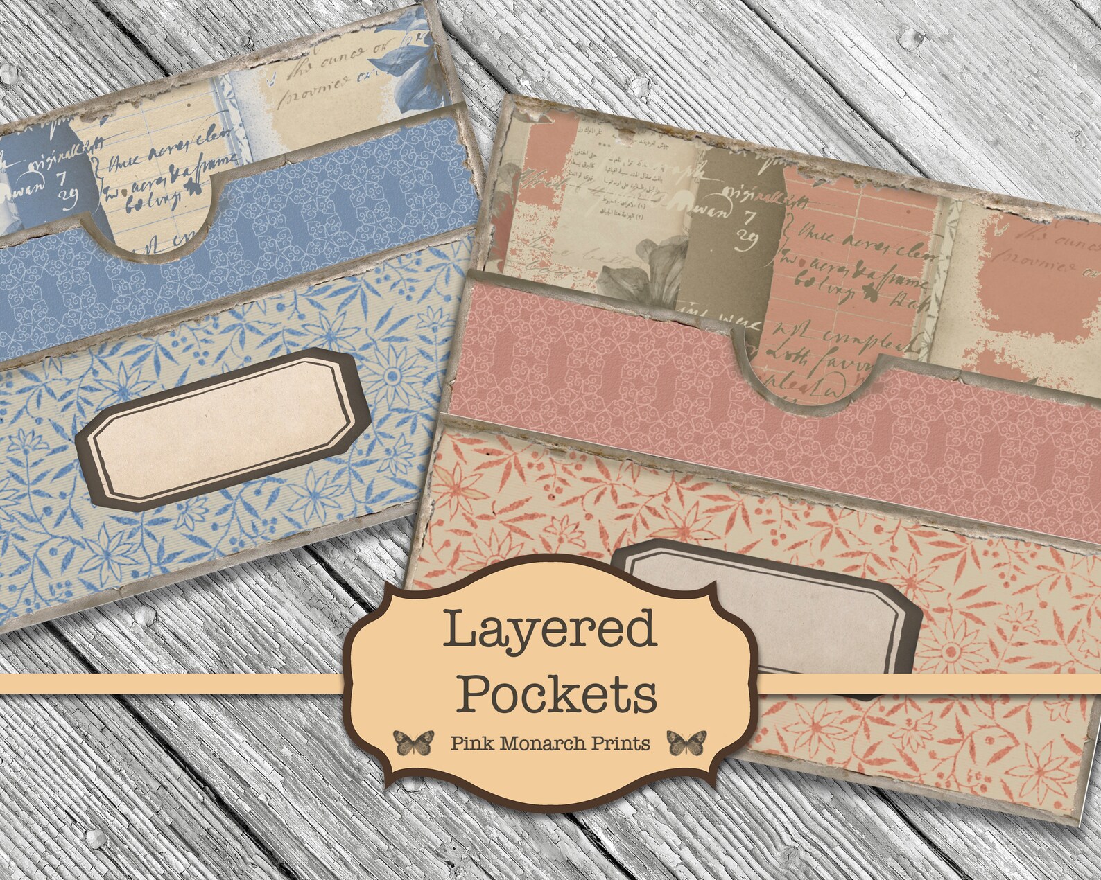 Junk Journal, Shabby Chic, Junk Journal Kit, Junk Journal Pockets, Junk ...