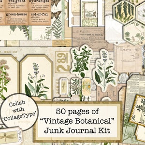September Subscription Complete Kit, Digital Junk Journal Kit, Easy Junk Journal, Junk Journal Kit, Collaboration Collage Type, Pink Monarch