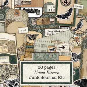 May 2025 Large Kit, Urban Essence, Digital, Junk Journal, Junk Journal Supplies, Junk Journal Kit, Junk Journaling Kit, Printable, Grungy