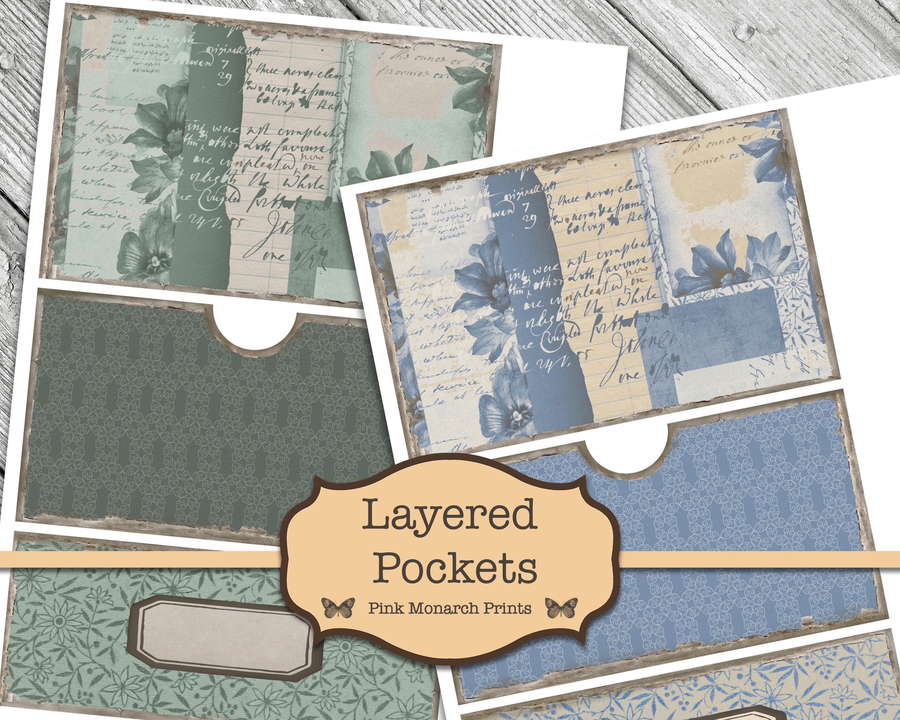 Junk Journal, Shabby Chic, Junk Journal Kit, Junk Journal Pockets, Junk ...