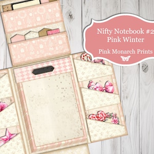 Nifty Notepad 2, Travel Sized Journal, Pink Winter, on the Go Junk ...