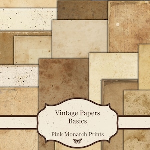 Vintage Papiere Rohlinge, Digitales Junk Journal, Digitales Papier, Junk Journal bedruckbar, Junk Journal Digitales Papier, Leeres Vintage Papier, Vintage