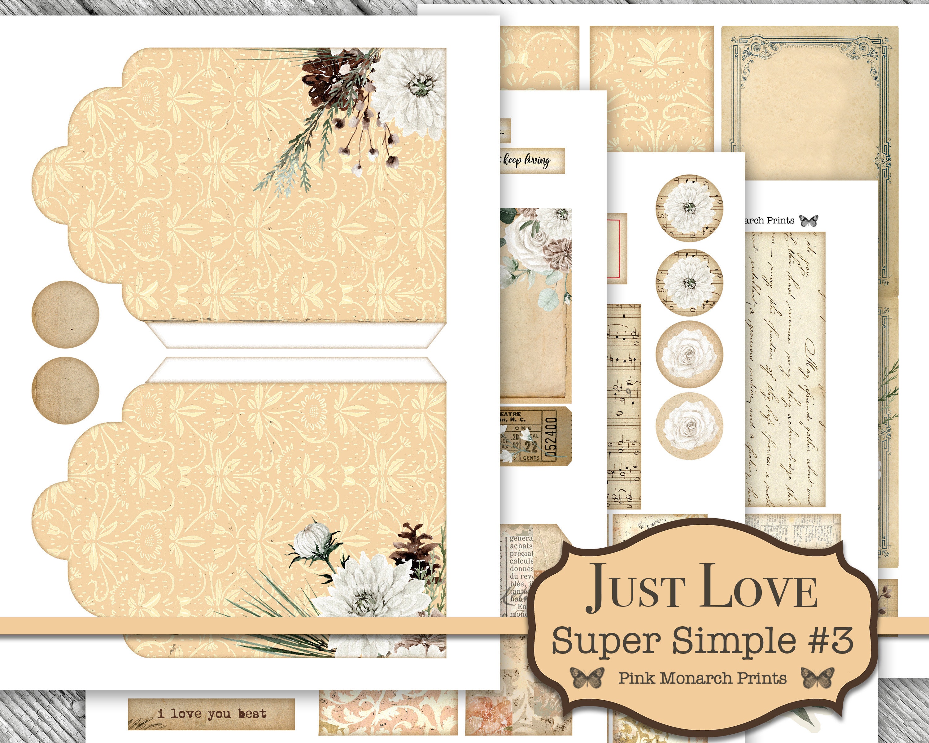 Just Love Super Simples 3, Junk Journal Kit, Junk Journal, Folio, Junk Journaling Ephemera, Wedding, Winter Junk Journal, Pink Monarch Print - Etsy Just Love Super Simples 3, Junk Journal Kit, Junk Journal, Folio, Junk Journaling Ephemera, Wedding, Winter Junk Journal, Pink Monarch Print - Etsy
