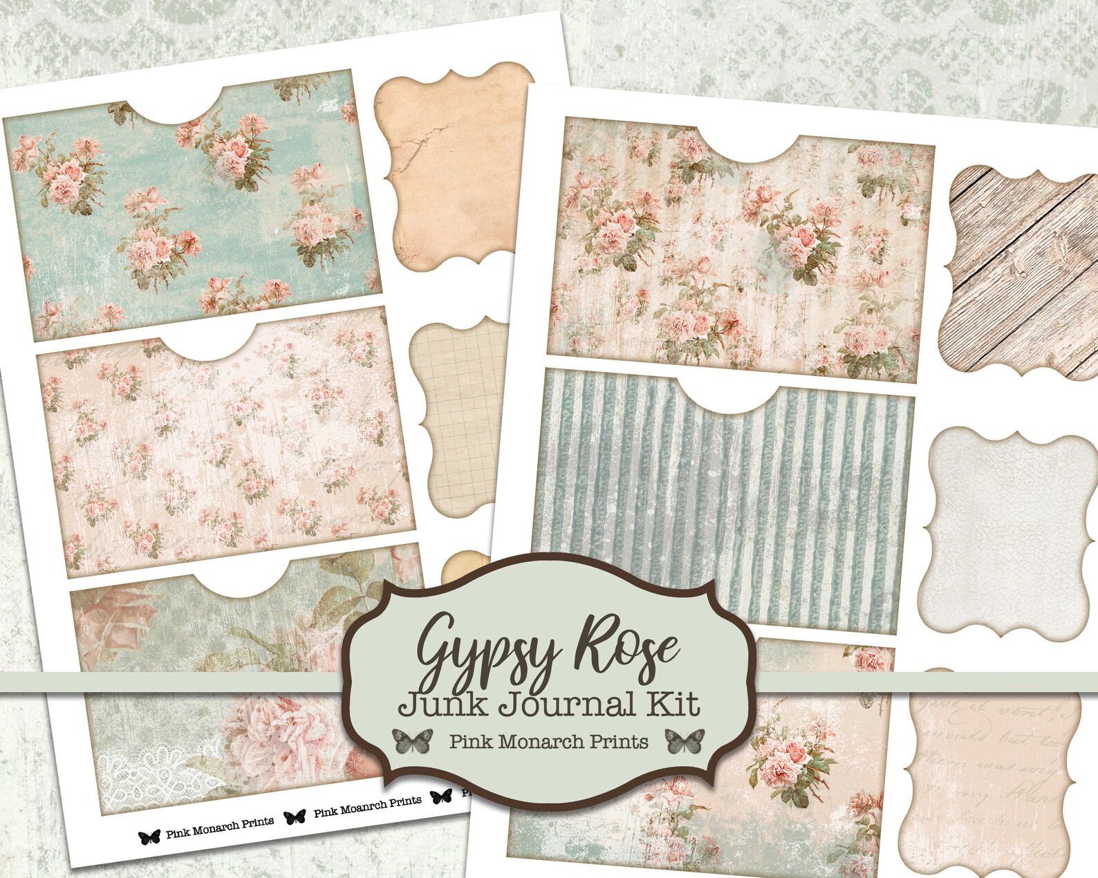 Junk Journal Digital Kits Junk Journal Kits Gypsy Rose Junk Etsy