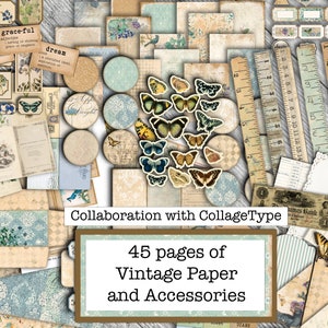 May Subscription Complete Kit, Digital Junk Journal Kit, Junk Journal Kit, Junk Journaling Ephemera, Junk Journal Printable, Easy Junk Journ
