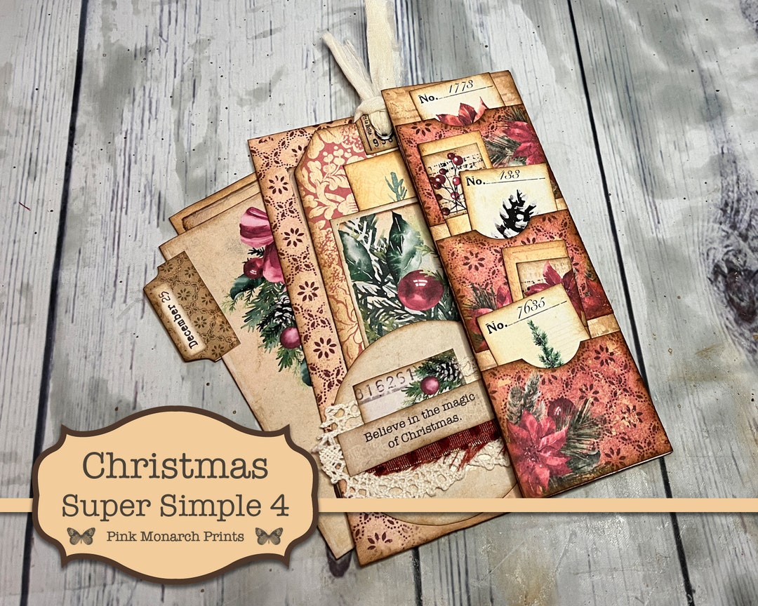 Christmas Super Simples 4, Junk Journal Kit, Junk Journal, Folio, Junk ...