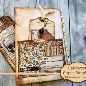 Halloween Super Simples 1, Kit de diario basura, Diario basura digital, Efímera de diario basura, Diario basura de Halloween, Kit digital de Halloween
