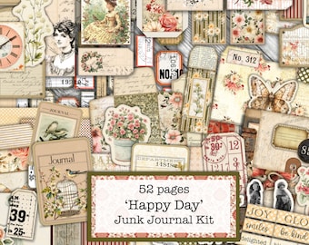 Ultimate April Subscription Complete Kit, Happy Day, Junk Journal Kit, Digital Junk Journal Kit, Junk Journal Kit, Large Kit, 2024